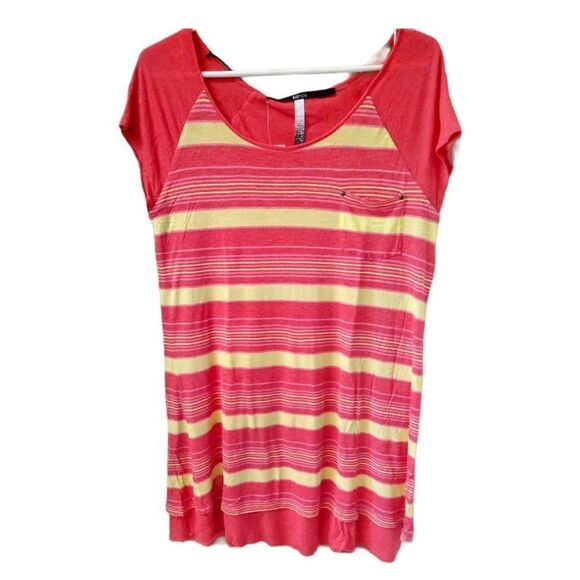 Kensie Heather Dragon Fruit Midi T-Shirt Dress - Picture 1 of 5